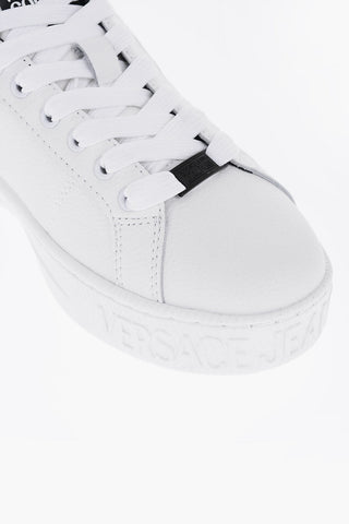 Versace JEANS COUTURE Textured Leather COURT 88 Sneakers with Contra