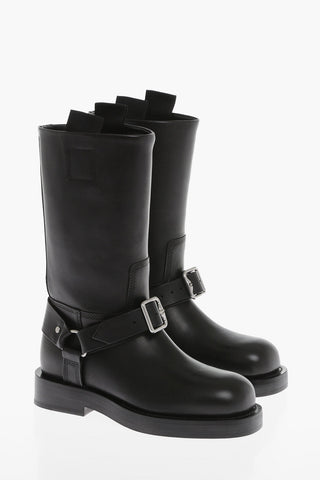 Burberry Leather BIKER Mid Boots