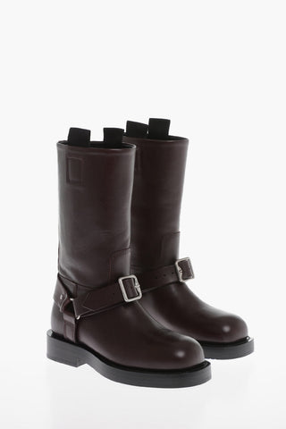 Burberry Leather BIKER Mid Boots