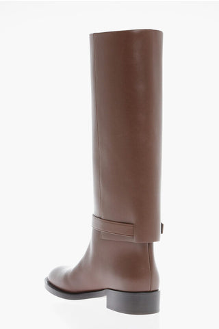 Burberry Leather Boots With Buckle