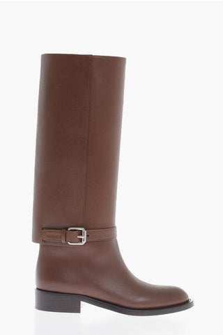 Burberry Leather Boots With Buckle