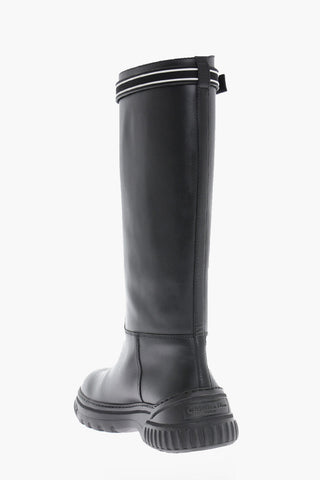 Dior Leather D-RACER Boots With Logoed Straps