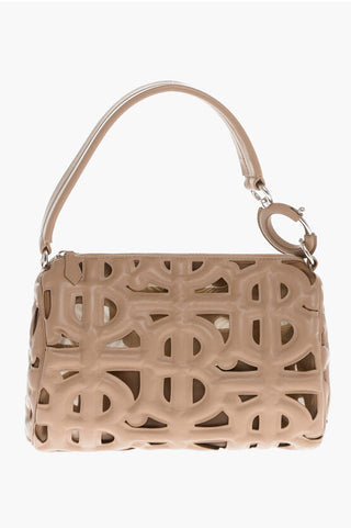 Burberry Leather Quilted Monogram RHOMBI Shoulder Bag