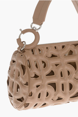 Burberry Leather Quilted Monogram RHOMBI Shoulder Bag