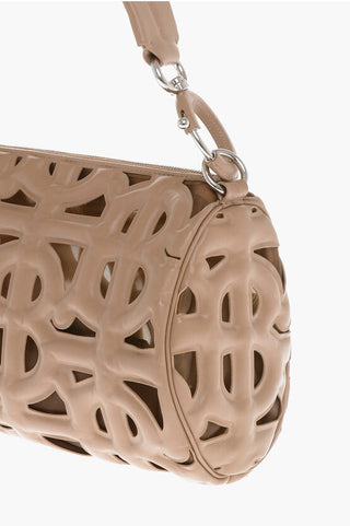 Burberry Leather Quilted Monogram RHOMBI Shoulder Bag