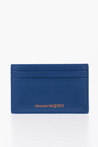 Alexander McQueen Leather Solid Color Card Holder