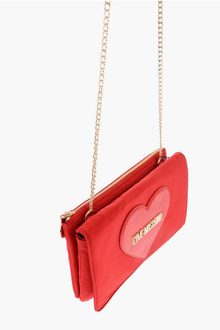 Moschino LOVE Bag with Chain Shoulder Strap and Heart Charm