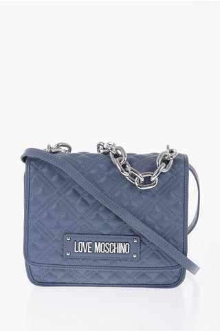 Moschino LOVE Chunky Chain Crossbody Bag with Embroidery