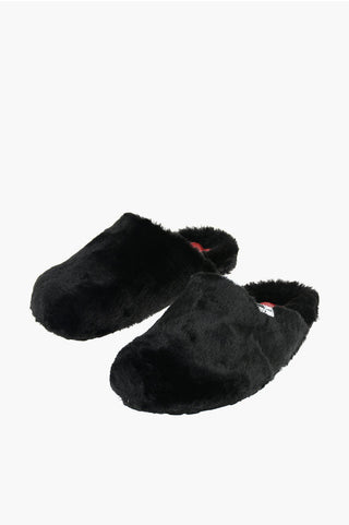 Moschino LOVE Faux Fur Sabot