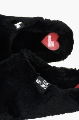 Moschino LOVE Faux Fur Sabot