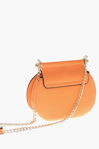 Moschino LOVE Faux Leather Bag with Chain Shoulder Strap and Golden L