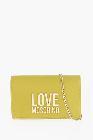 Moschino LOVE Faux Leather Bag with Chain Shoulder Strap