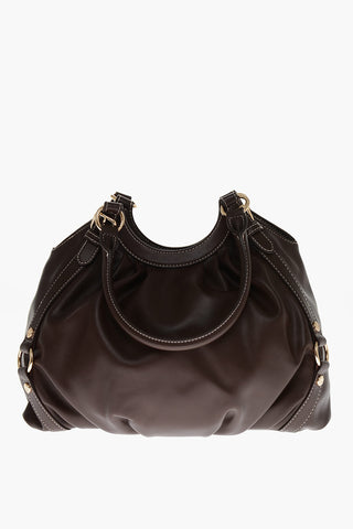 Moschino LOVE Faux Leather Bucket Bag with Golden Details