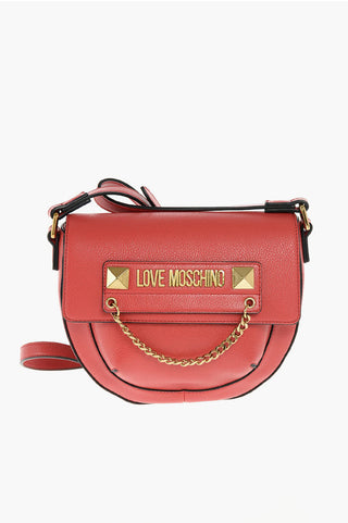 Moschino LOVE faux leather crossbody bag with golden details