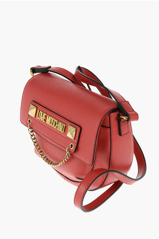 Moschino LOVE faux leather crossbody bag with golden details