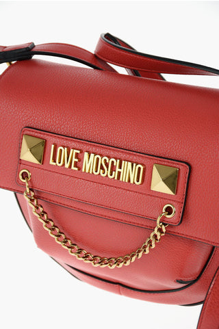 Moschino LOVE faux leather crossbody bag with golden details