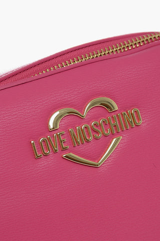 Moschino LOVE Faux Leather Crossbody Bag with Golden Details