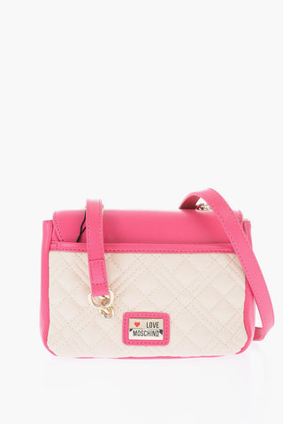 Moschino LOVE faux leather crossbody bag with quilted heart