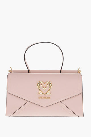 Moschino LOVE Faux Leather Envelope Bag with Removable Shoulder Strap