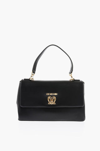 Moschino LOVE Faux Leather Handle Bag with Removable Shoulder Strap