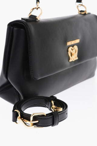 Moschino LOVE Faux Leather Handle Bag with Removable Shoulder Strap