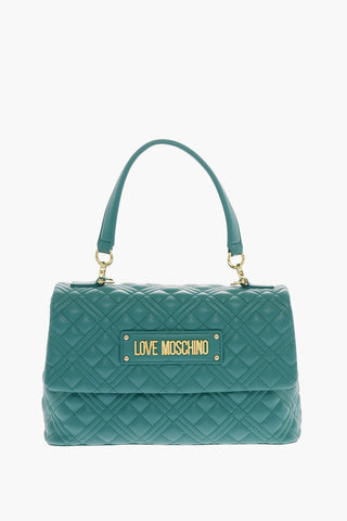 Moschino LOVE Faux Leather Quilted Bag with Magnetic Closure