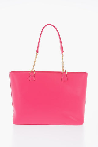 Moschino LOVE Faux Leather Tote Bag with Golden Details