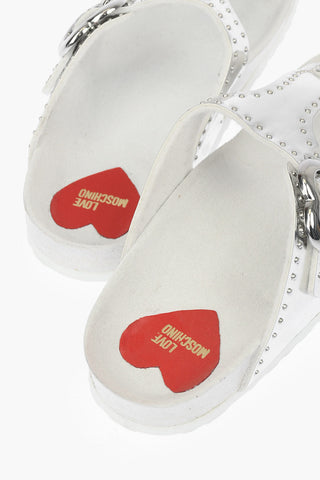 Moschino LOVE Flip-Flops BIRK130 with Mirror Effect