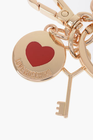 Moschino LOVE Metal Keyring with Charms