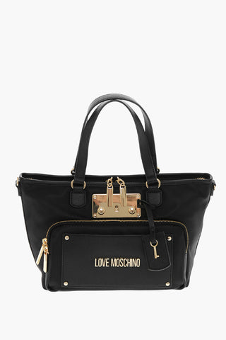 Moschino LOVE MOSCHINO Technical Fabric Tote Bag with Maxi Pocket