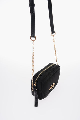 Moschino LOVE Nylon Crossbody Bag with Golden Logo