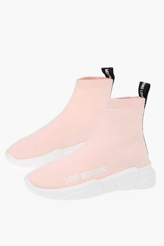 Moschino LOVE Sock High-top Sneakers GOMMA35 with Logo