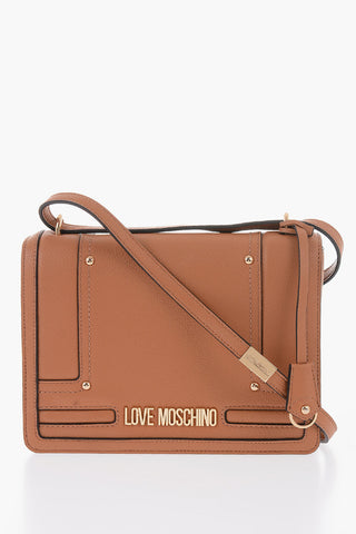 Moschino Love Textured Effect Faux Leather Crossbody Bag