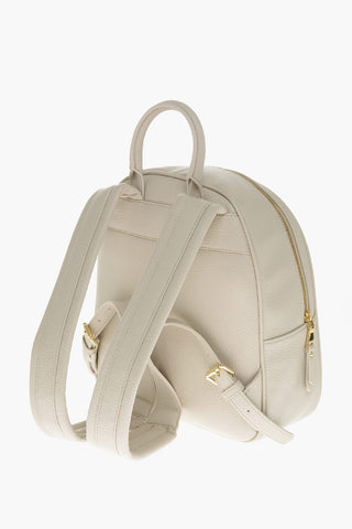 Moschino LOVE Textured Faux Leather Backpack with Embossed Logo