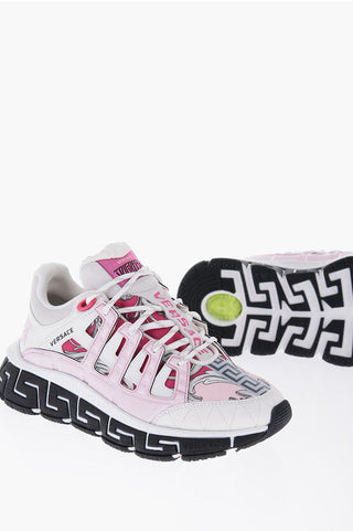 Versace Low-Top TRIGRECA Sneakers With Contrasting Print