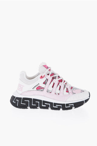 Versace Low-Top TRIGRECA Sneakers With Contrasting Print