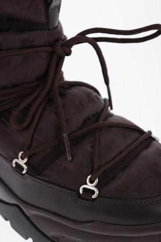 Dior Monogram Print Snow Boots