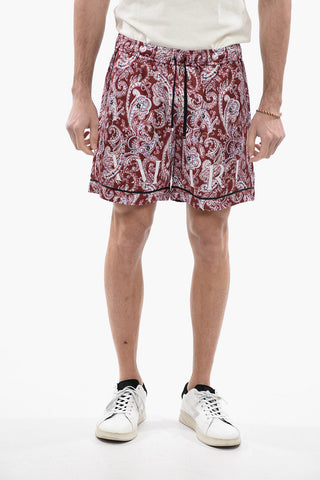 Amiri Paisley-Motif Shorts with 2-Pockets