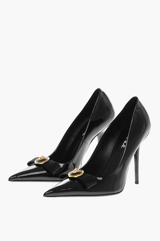 Versace Patent Leather Pumps with Logoed Detail 11cm