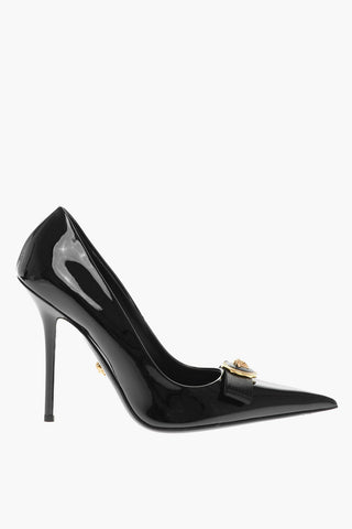 Versace Patent Leather Pumps with Logoed Detail 11cm