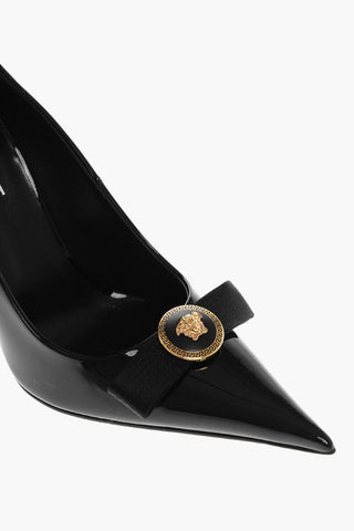 Versace Patent Leather Pumps with Logoed Detail 11cm