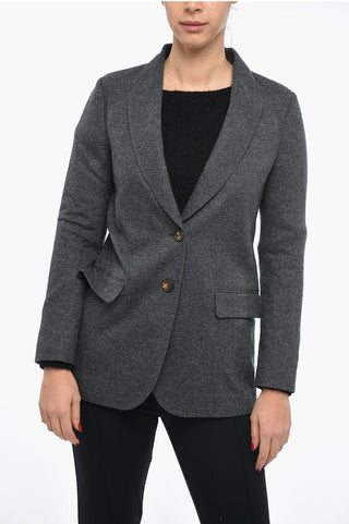 Brunello Cucinelli Peak Lapel Pure Cashmere Blazer