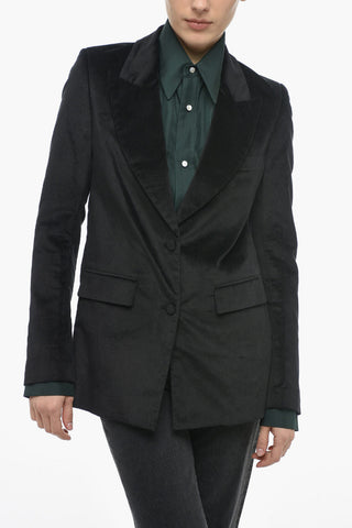 Amiri Peak Lapel Velvet 2-button Blazer