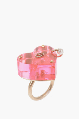 Dior Plexiglass Maxi Heart Ring