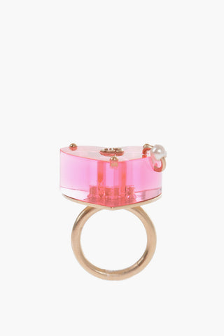 Dior Plexiglass Maxi Heart Ring