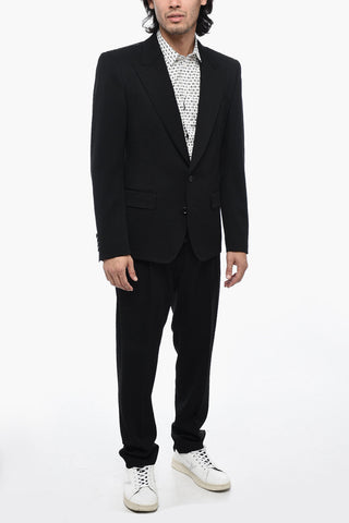 Dolce & Gabbana Virgin Wool SICILIA Blazer with Peak Lapel